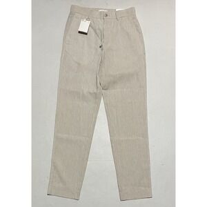 NEW Porter & Ash Pants Mens 29 X 30 Linen Blend Chino Beige Washable Straight